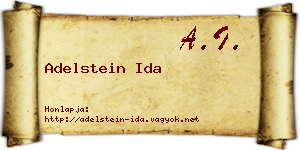 Adelstein Ida névjegykártya